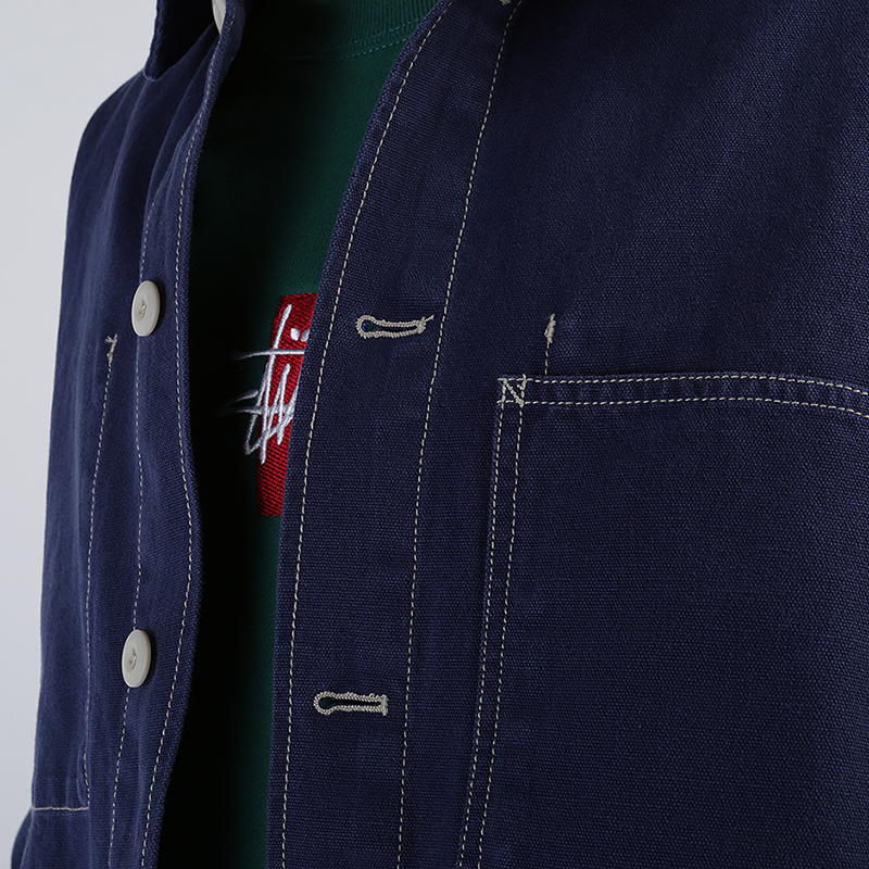 Мужская куртка Stussy Canvas Shop Jacket (115436-navy)  - цена, описание, фото 3